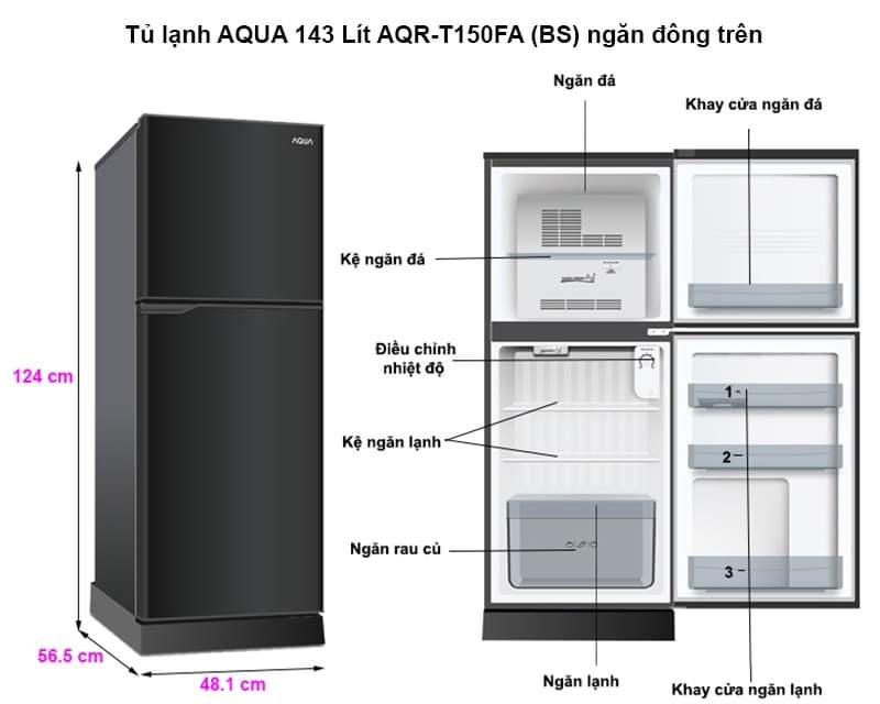 Có nên mua tủ lạnh aqua 130l hay không? Lý do nên mua tủ lạnh aqua 130l