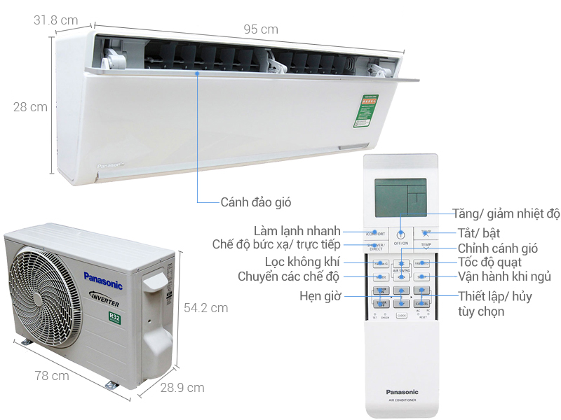 Gợi ý một vài mẫu máy lạnh Panasonic 1.5hp inverter
